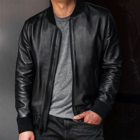 leather bomber jacket for sale